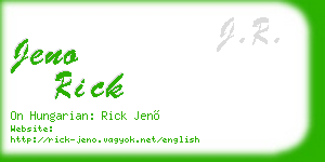 jeno rick business card